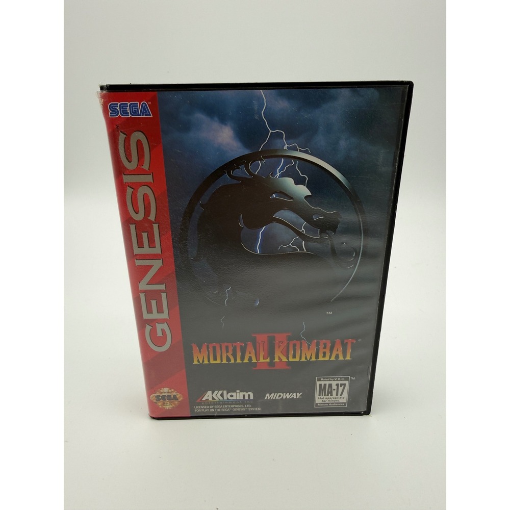 Mortal Kombat II Sega Genesis Game CIB Case Manual Midway Acclaim MK2 TESTED